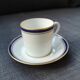 Haviland coffee cup and saucers - midnight blue collection - porcelain limoges