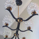 Suspension 50s/60s Arlus in brass and glass