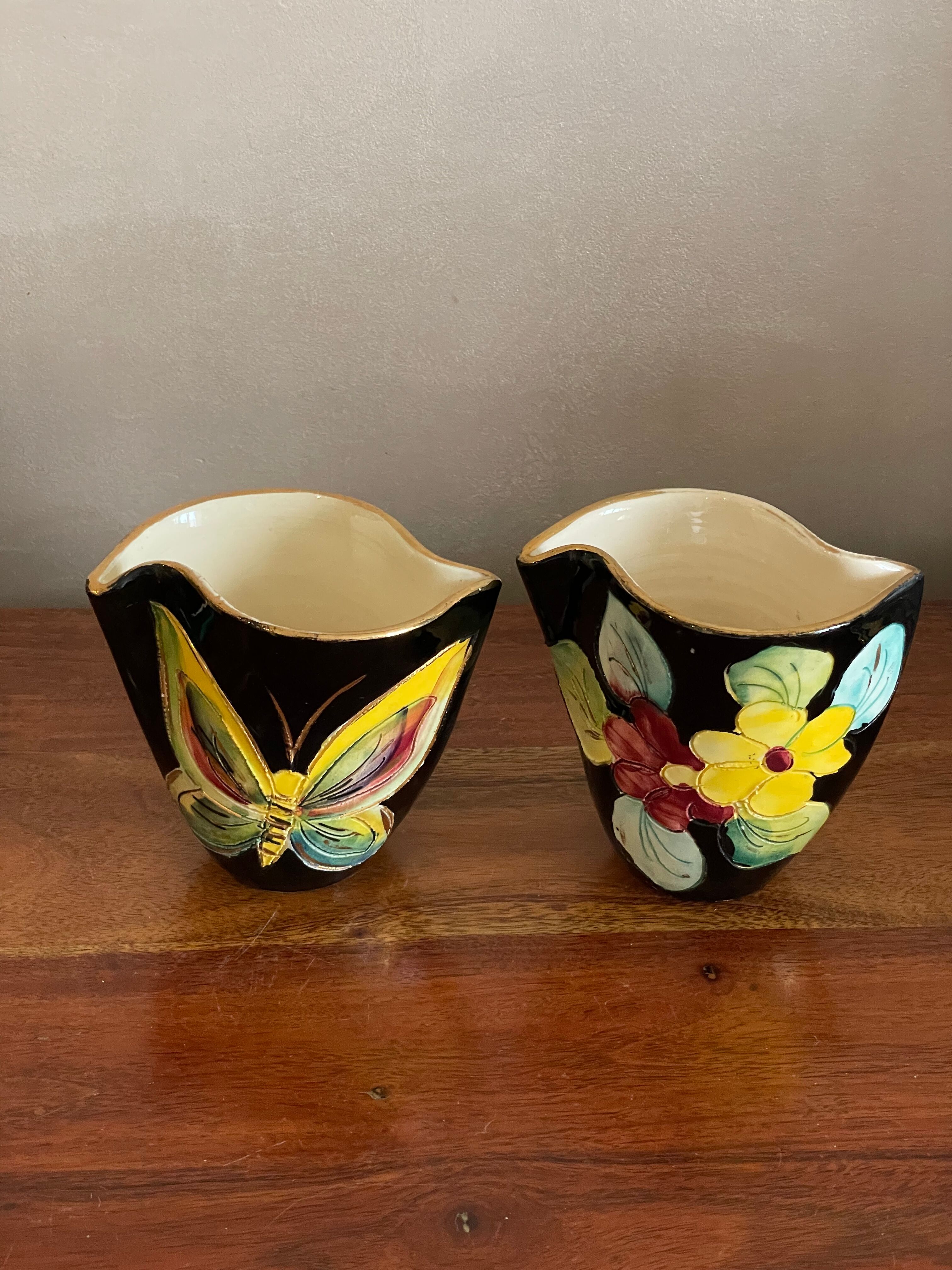 2 small Vallauris vases
