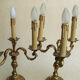 Pair of 3-light bronze Louis XV style table lamps