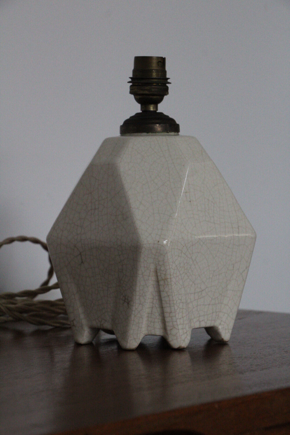 Cracked ceramic lamp art deco 1920