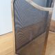 Fire screen, three-panel fireplace screen.