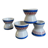Set of 5 diabolos egg cups in iron earth