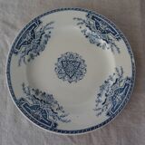 Flat plate Terre De Fer L G Sarreguemines ? blue décor