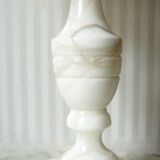 Lampe balustre en albâtre 1960