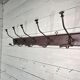 Old wall coat rack, 5 hooks