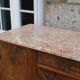 Art Deco sideboard in solid walnut and veneer – pink marble top