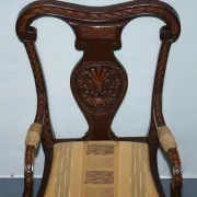 Heavily Carved Anglo-Indian Wooden Armchair