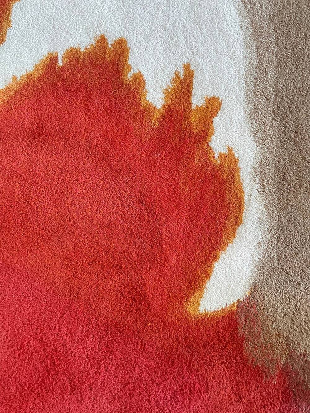 Tapis en laine tufté main Tisca Forster – France des années 1980