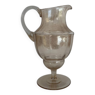 Iridescent glass carafe