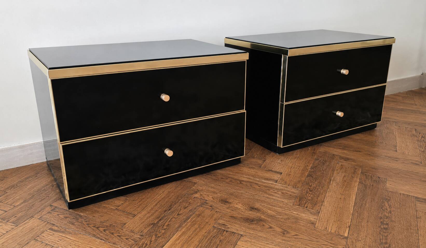 Pair of bedside tables Maison Roméo Paris by Jean-Claude Mahey, 1970s