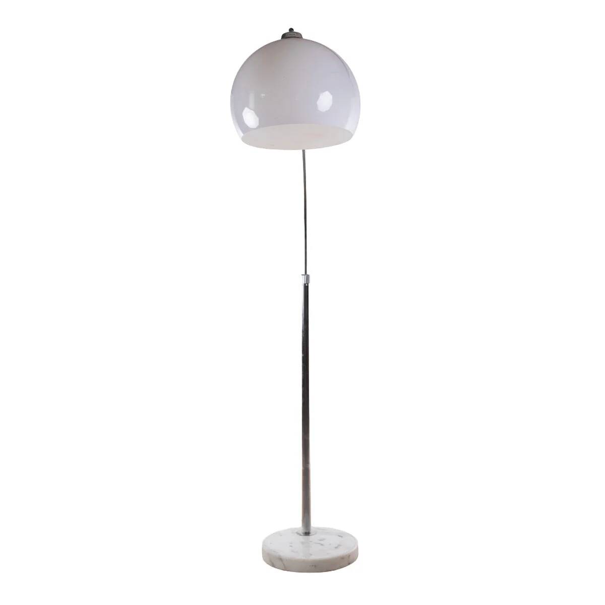 1960s Mid-Century Arc Floor Lamp, Chrome-plated
