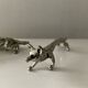 Set of 6 silver-plated fox knife rests
