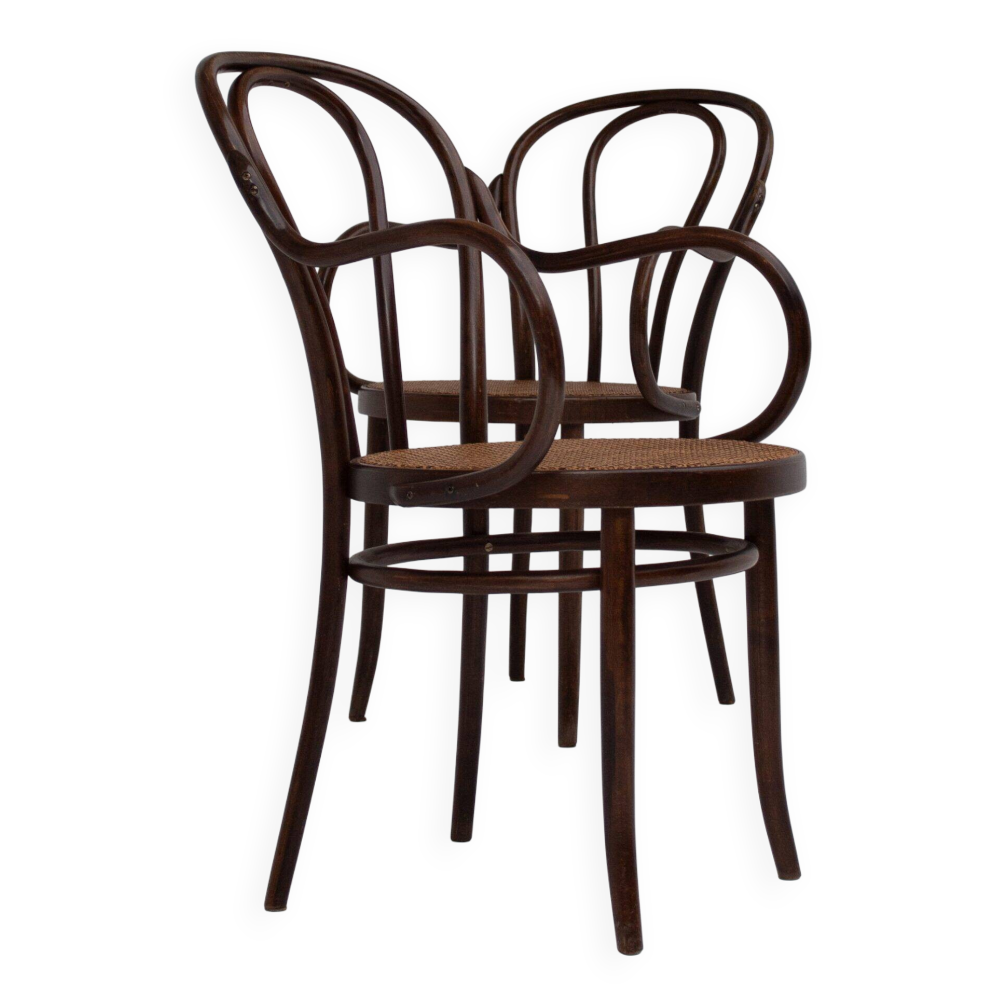 Pair of Thonet bentwood armchairs