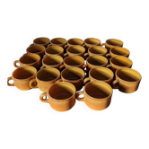 Set of 22 Arcopal coffee cups