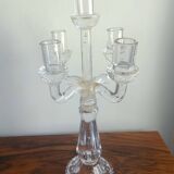 Chandelier, candelabra in bubbled blown glass