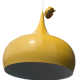 Suspension lamp yellow metal