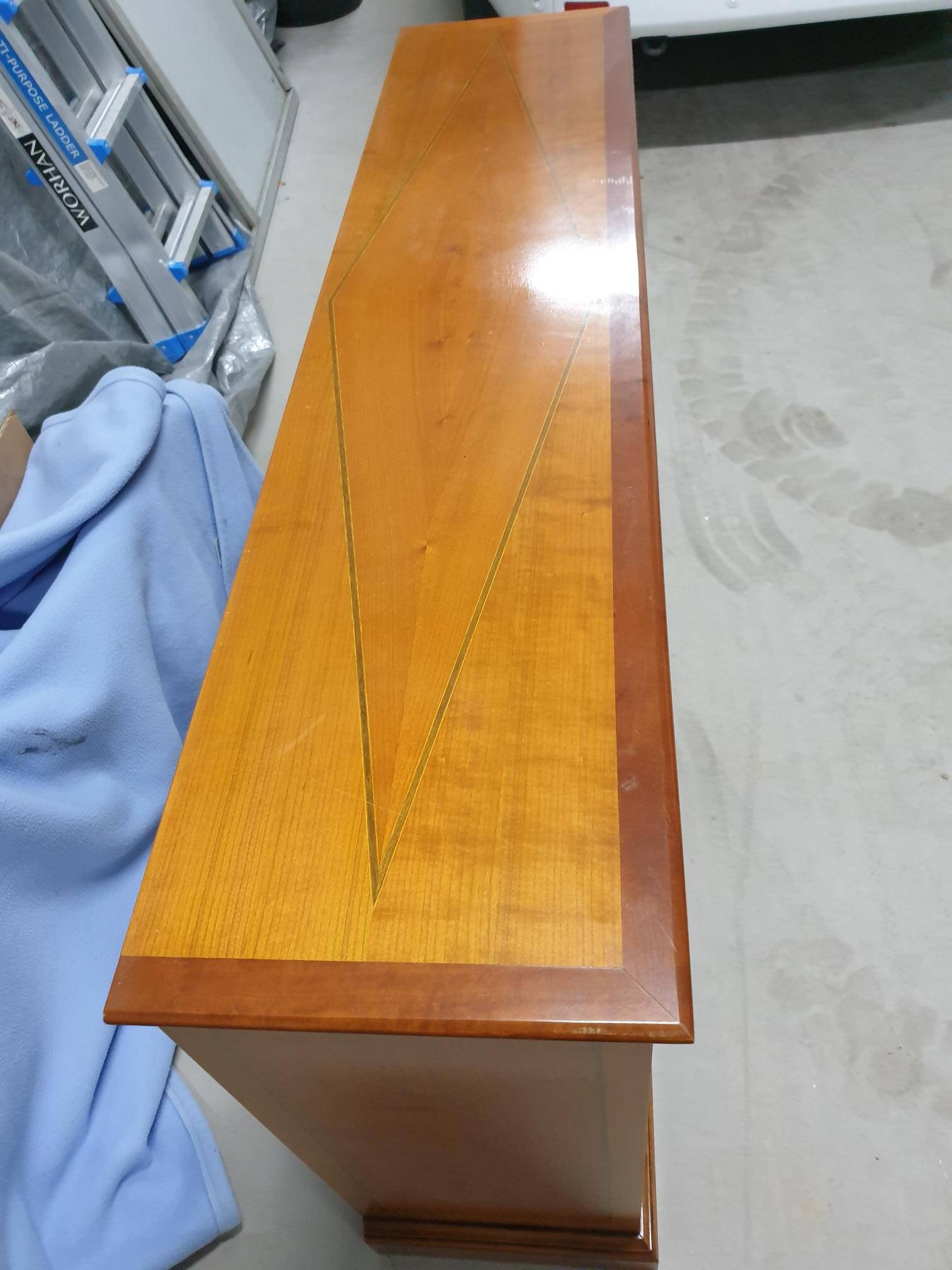 Console - shelf - library in cherry wood