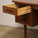 Bureau scandinave double face en teck, 1960