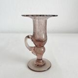 Vintage Biot bubble-blown glass candlestick