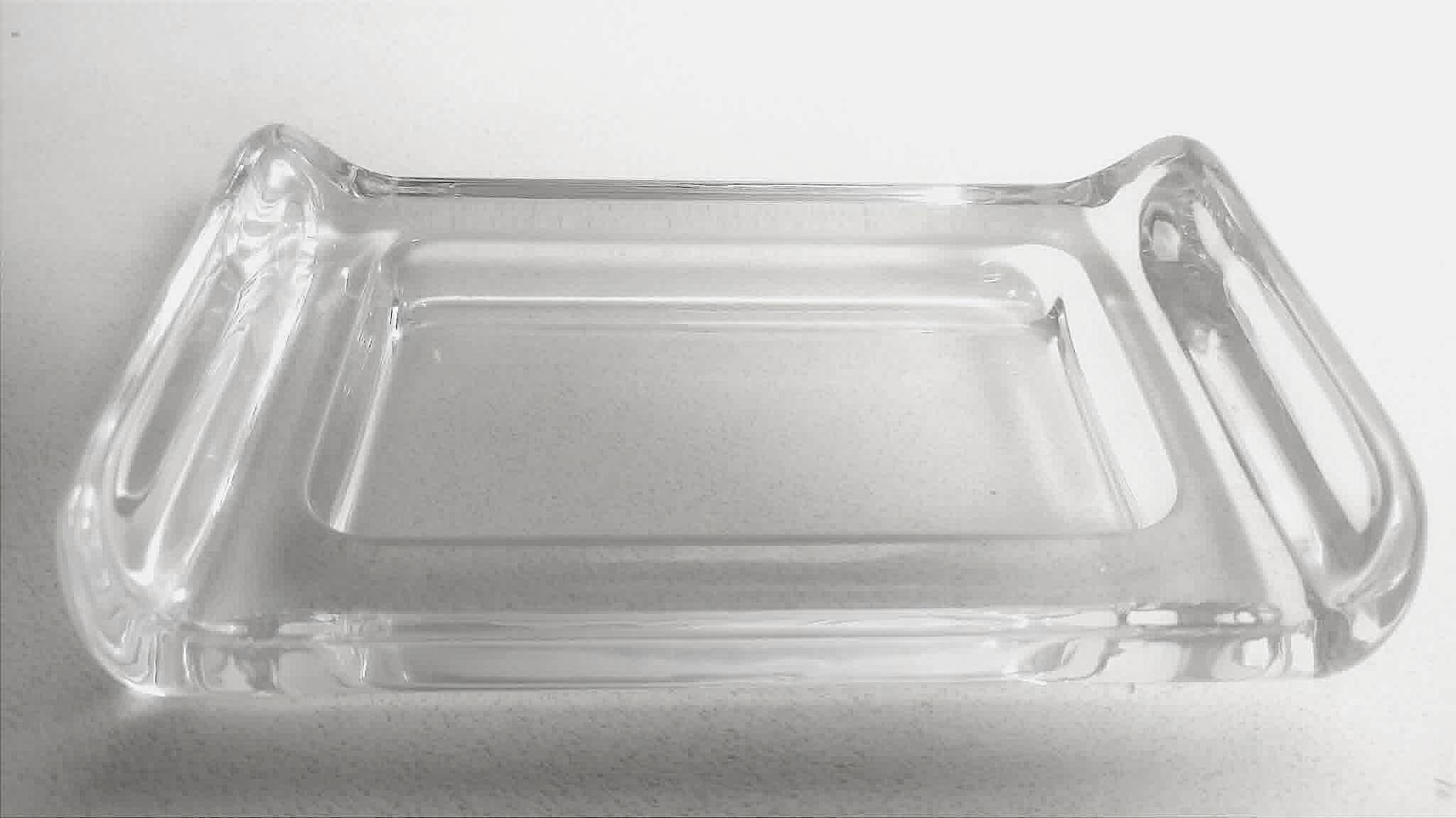 Crystal catchall 1960s Width 17.5 cm