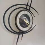 Vintage Bayard iron and brass clock 1960