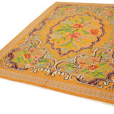 Kilim jaune moldave vintage fait à la main 200 cm x 300 cm