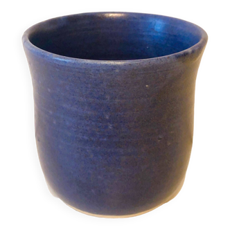 Handcrafted blue teacup