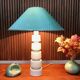 Sculptural Glazed Ceramic Art Table Lamp, Germany 1960s