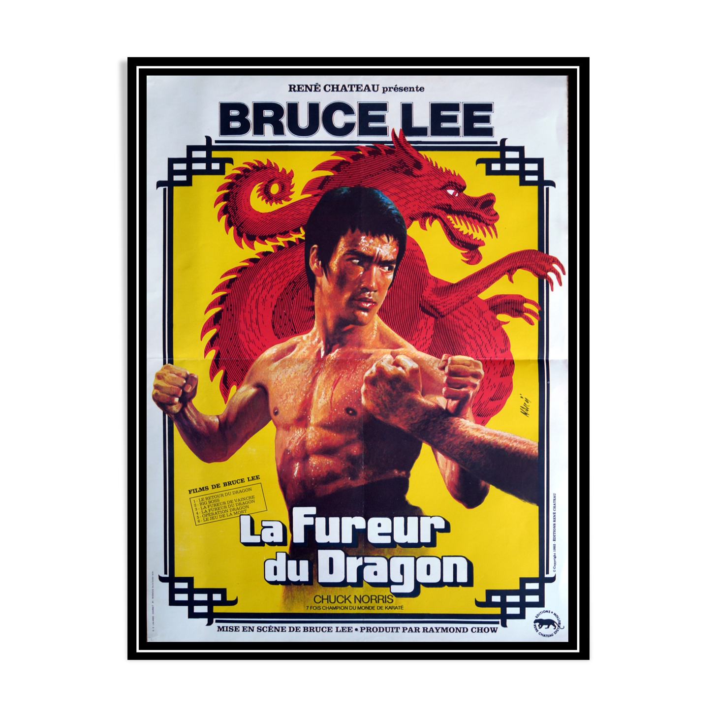 Original movie poster "The Fury of the Dragon" Bruce Lee