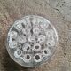 Pique flowers vintage molded glass vase