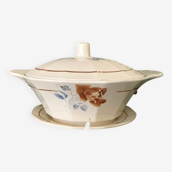 Old earthenware tureen from Sarreguemines