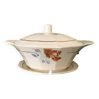 Old earthenware tureen from Sarreguemines