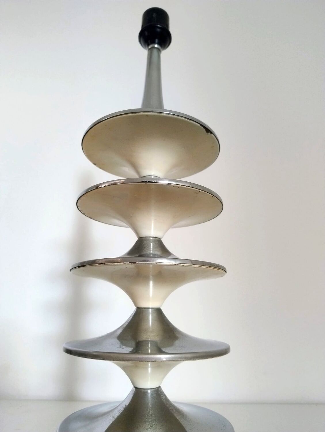 Lampe space age chromée