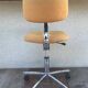 Former strafor adjustable metal chrome office chair - yellow fabric seat