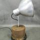 1940 industrial table lamp in aluminium and metal, Czechoslovakia