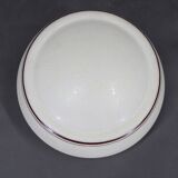 Plafonnier Art Déco en laiton des années 1930 avec abat-jour en verre opalin, Tchécoslovaquie, Res