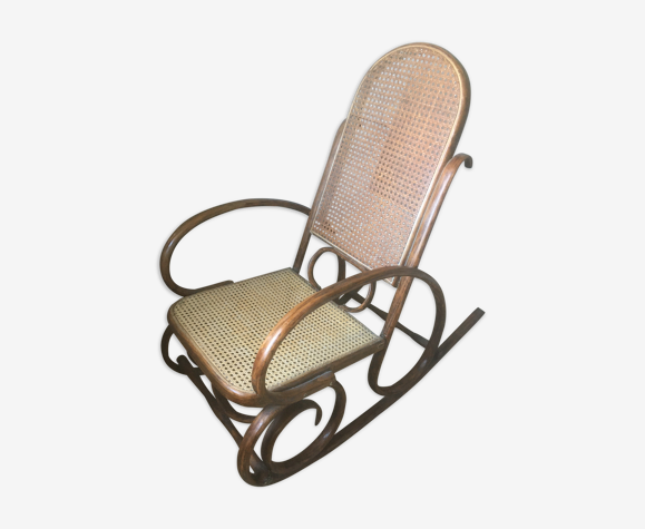 Rocking chair canné et bois courbé | Selency
