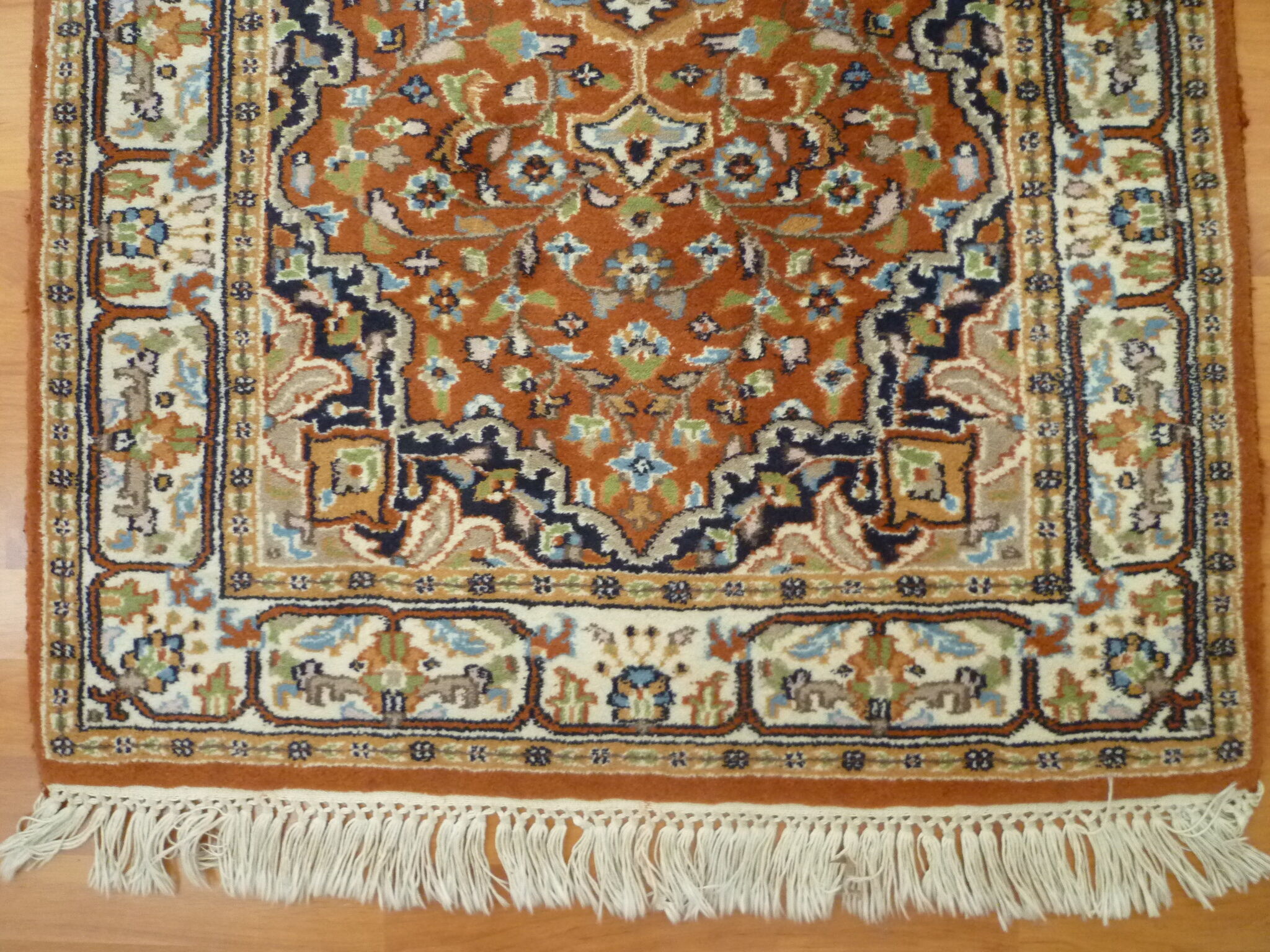 India Agra 78 x 130 cm hand made wool rug