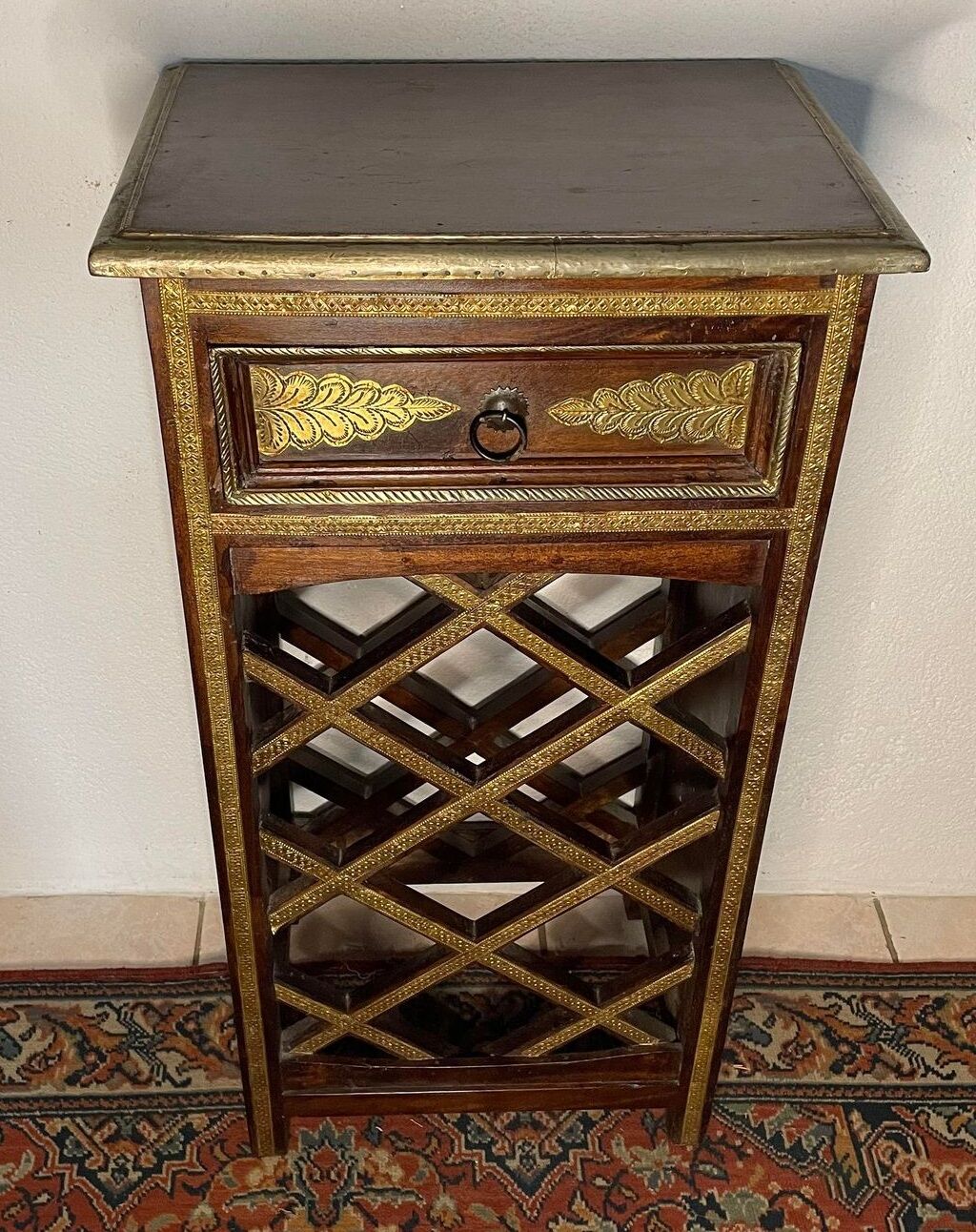 Stylish cabinet bottle rack