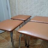 Set of 4 vintage stools from the 70s