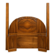 Art Deco fan in walnut – Decorated with stylised flowers