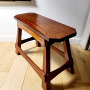 Vintage houten authentiquek zitbankje, 70 cm