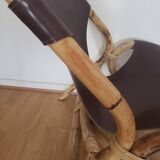 Rohe Noordworld 60s bamboo leather armchair
