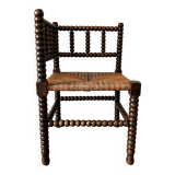 Turned wood corner chair
