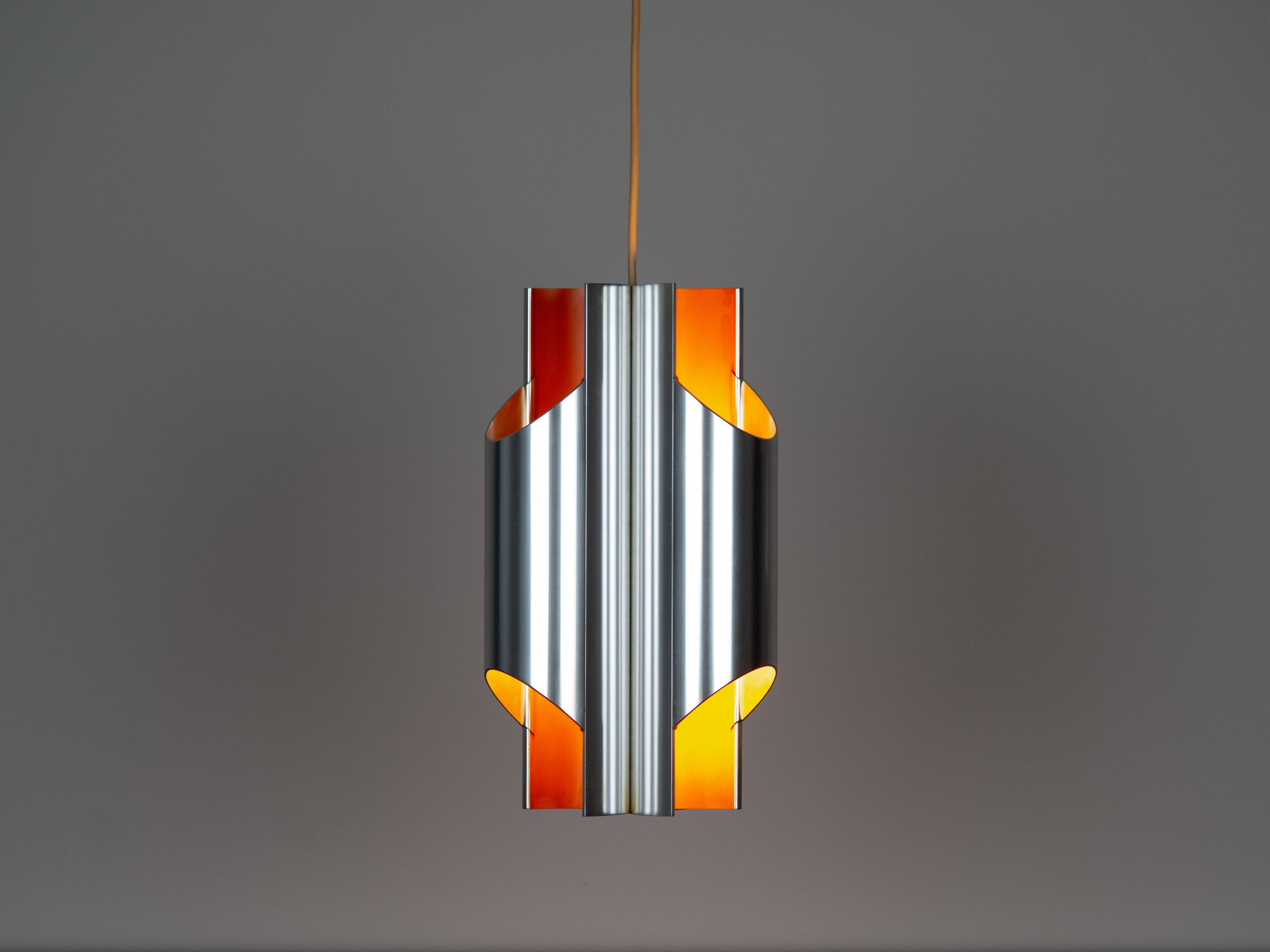 Lampe suspendue vintage danoise Pantre par Bent Karlby, Lyfa, années 1970