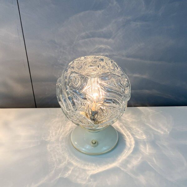 Lampes de chevet et suspension avec abat-jour en verre, par Graebe, années 1960, ensemble de 3