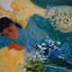 Nancy DELOUIS: Sweetness, Young woman asleep, Original signed lithograph