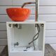 Bathroom furniture and its vintage basin
