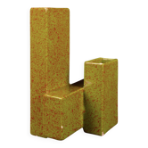 Geometric Twin-Column Ceramic Vase Space Age, Italy 1970